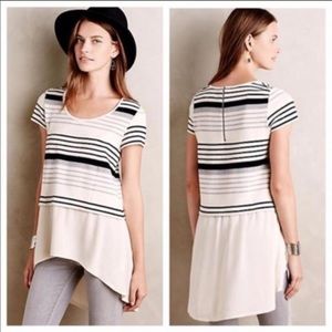 Anthropologie | Deletta Hi-Lo Gradient Striped Top